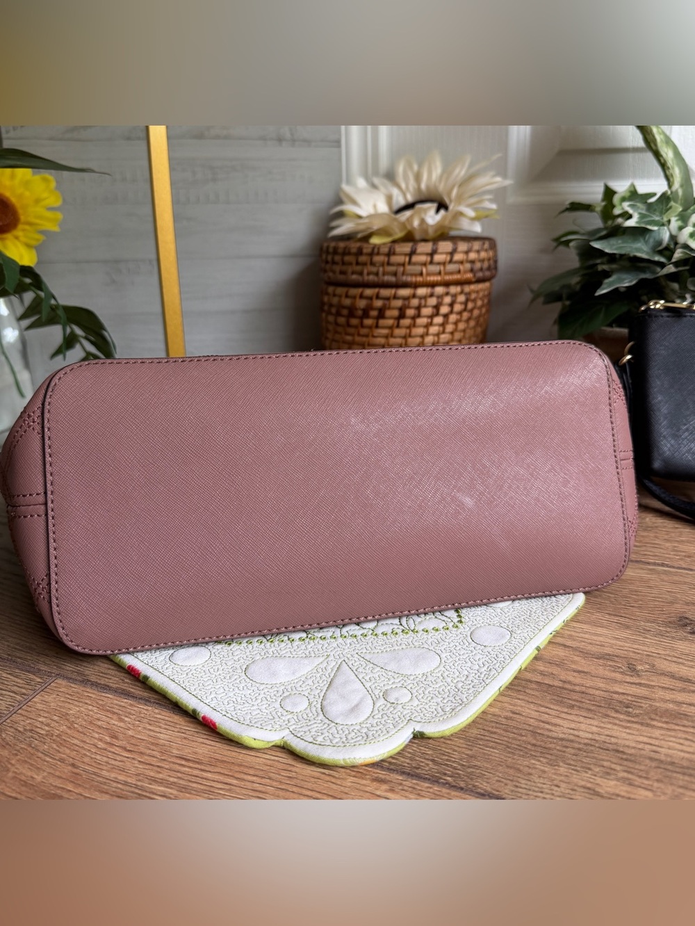 Michael Kors Jet Set Travel Dusty Rose Leather Shoulder Bag & Wallet Bundle - Picture 9 of 16